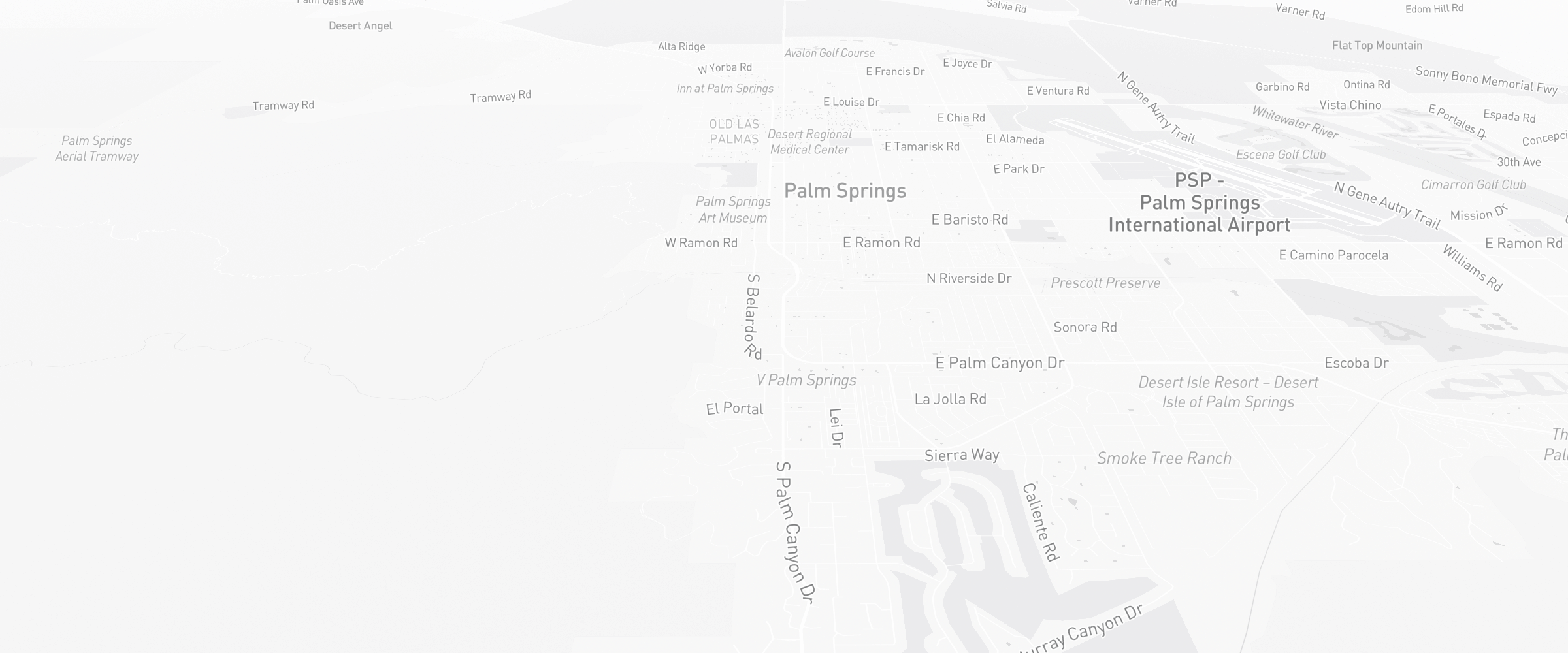 Neighborhood map of Palm Springs, CA — the area served by Life Insurance Agents of Palm Springs Group